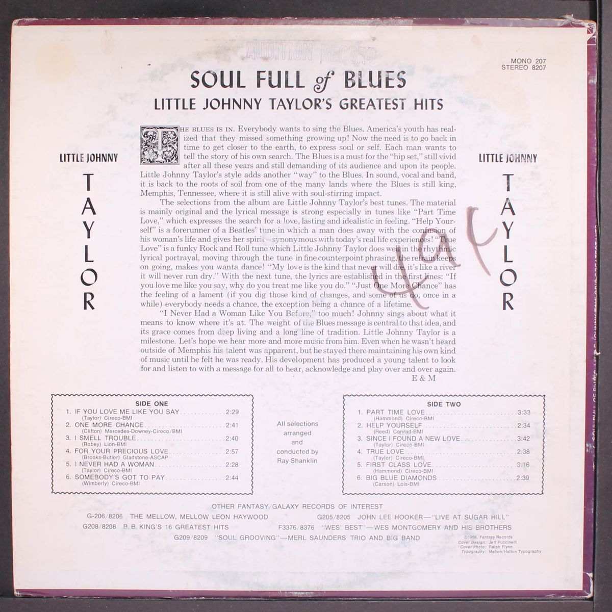 soul full of blues by LITTLE JOHNNY TAYLOR