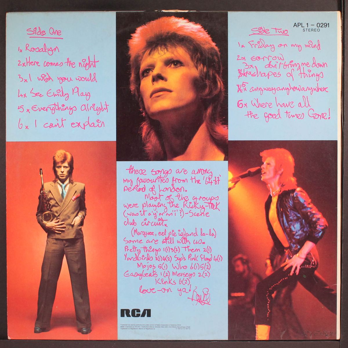 pin ups by DAVID BOWIE