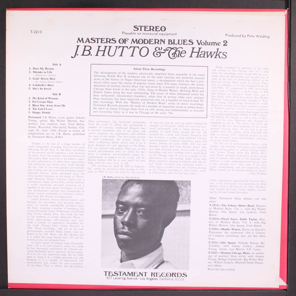 masters of modern blues, vol. 2 by J.B. HUTTO
