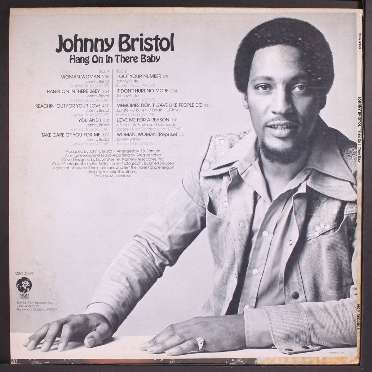hang on in there baby by JOHNNY BRISTOL