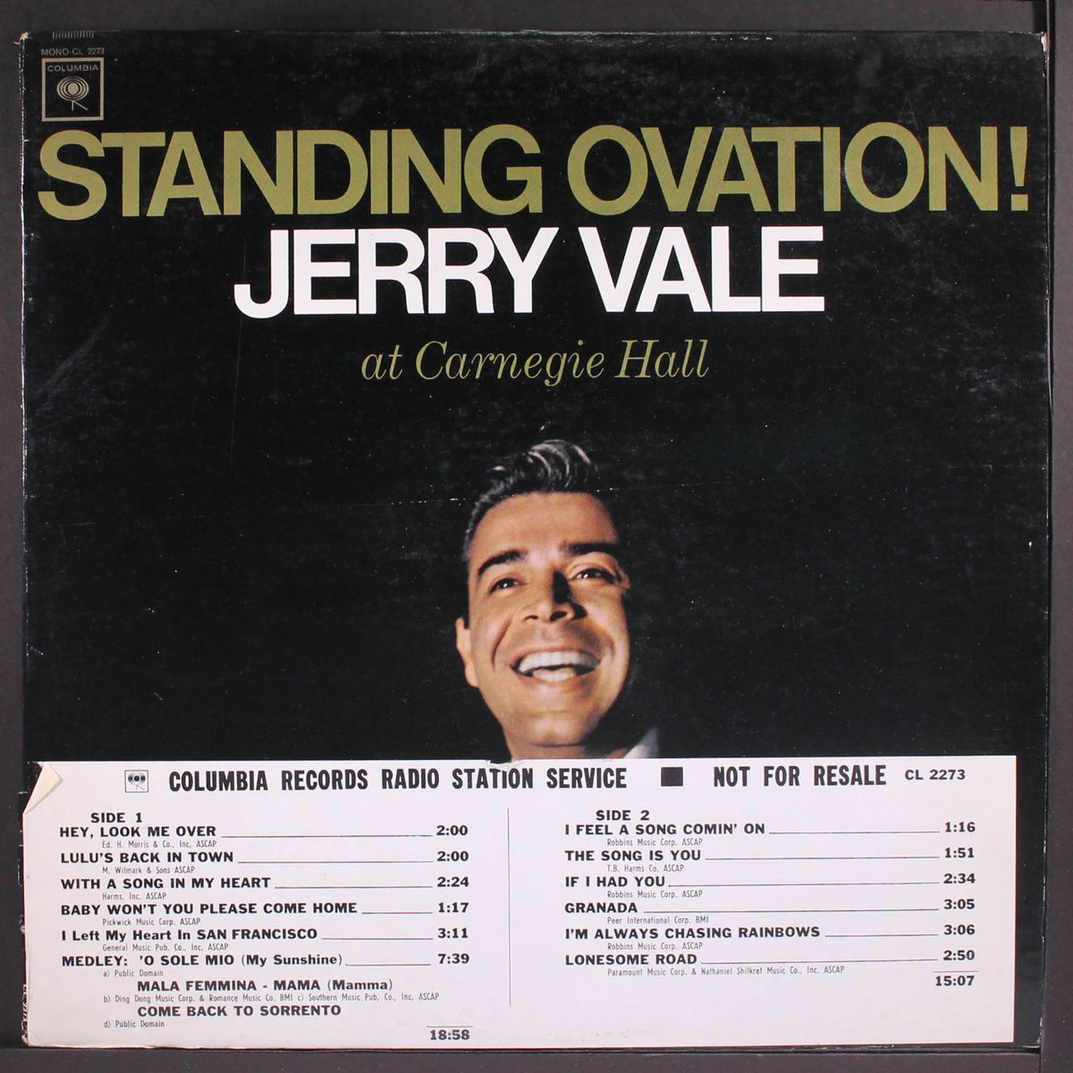 standing ovation by JERRY VALE