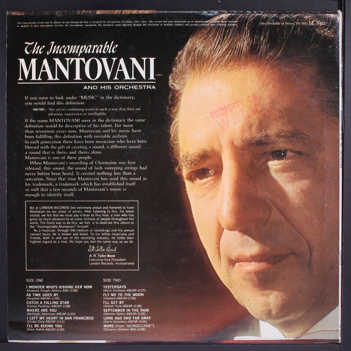 the incomparable by MANTOVANI