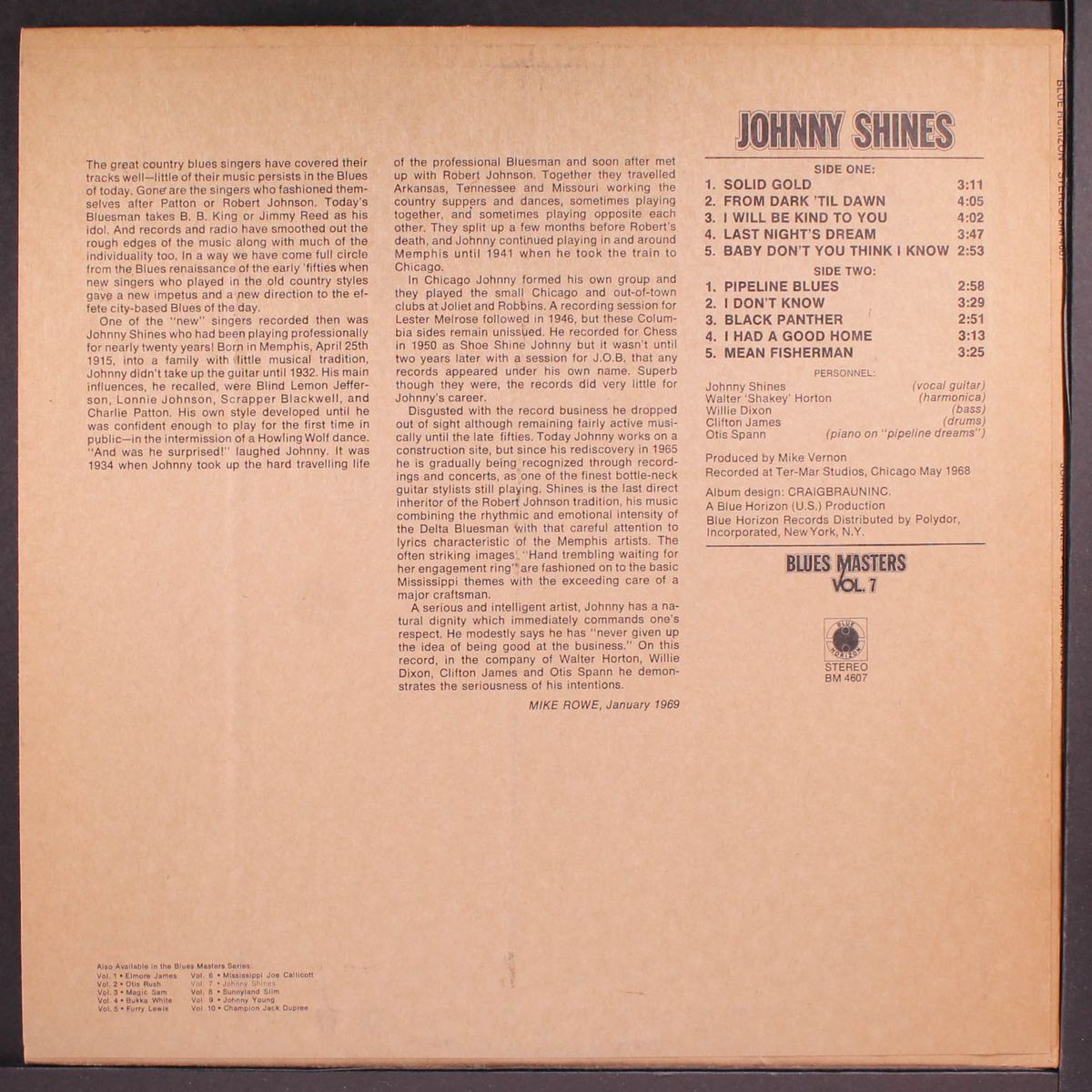 blues masters, vol. 7 by JOHNNY SHINES