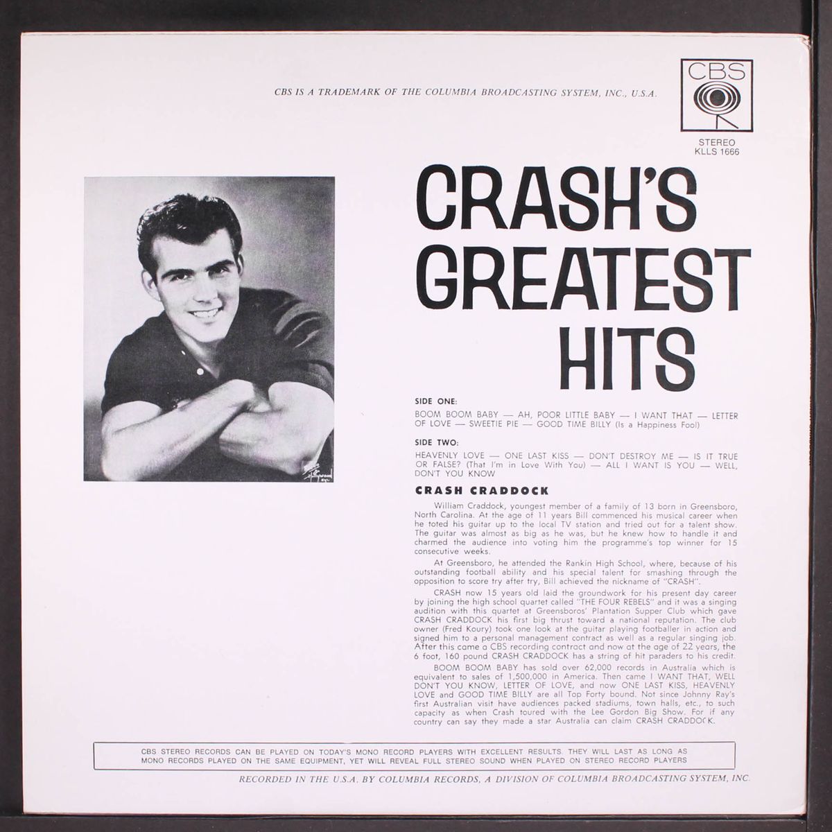 crash's greatest hits by BILLY 'CRASH' CRADDOCK