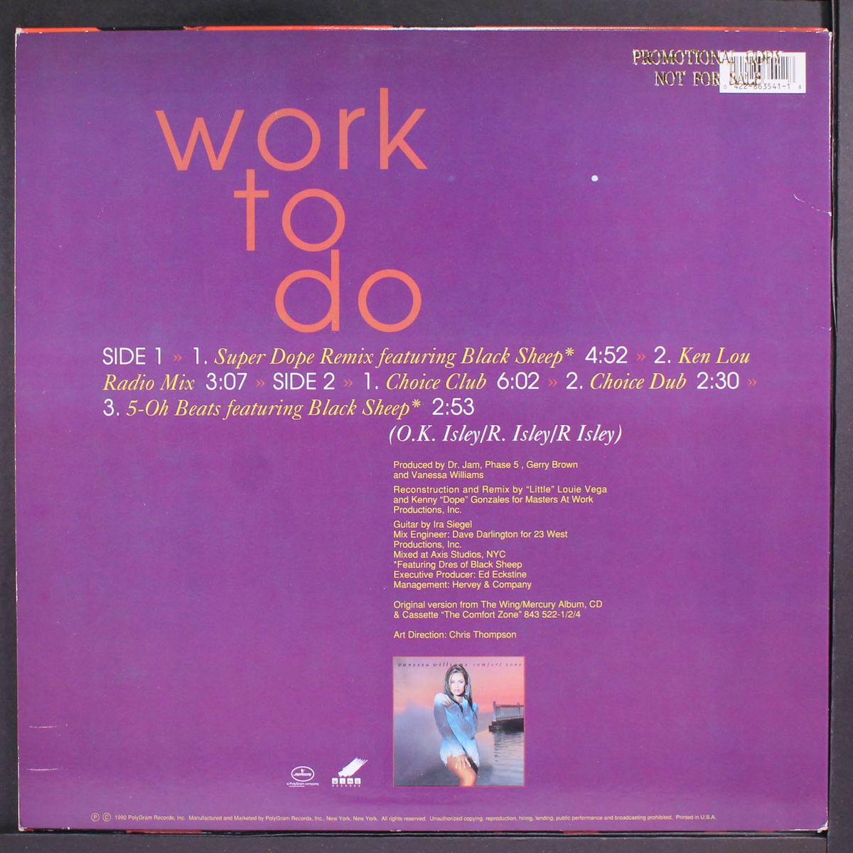 work to do by VANESSA WILLIAMS