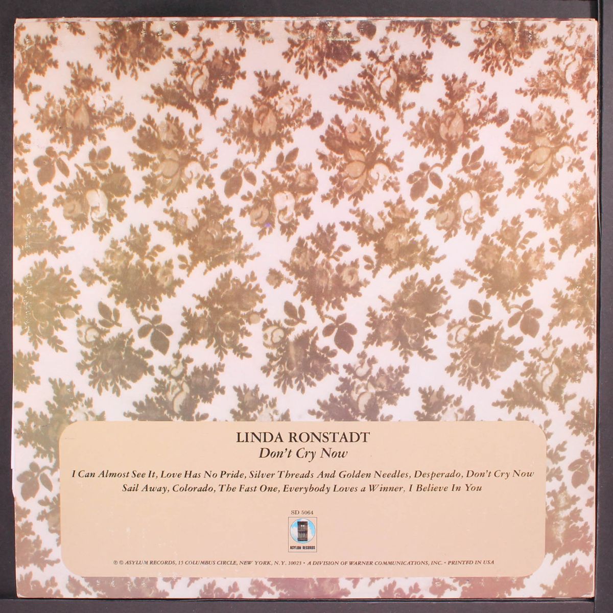 don't cry now by LINDA RONSTADT