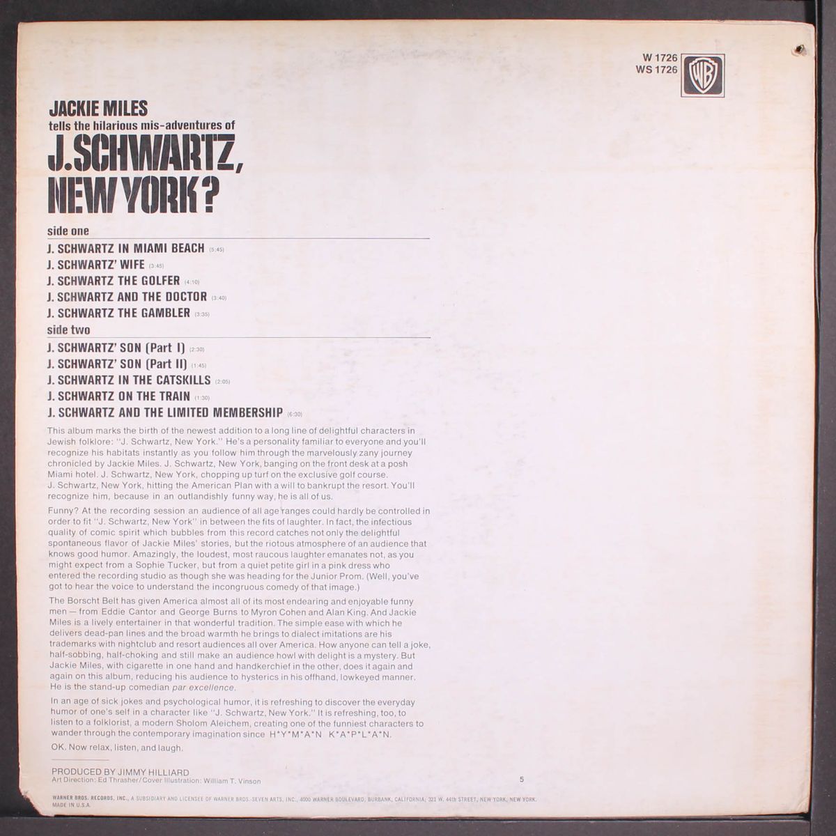 j. schwartz, new york? by JACKIE MILES