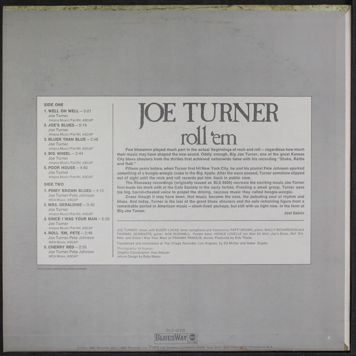 roll 'em by JOE TURNER