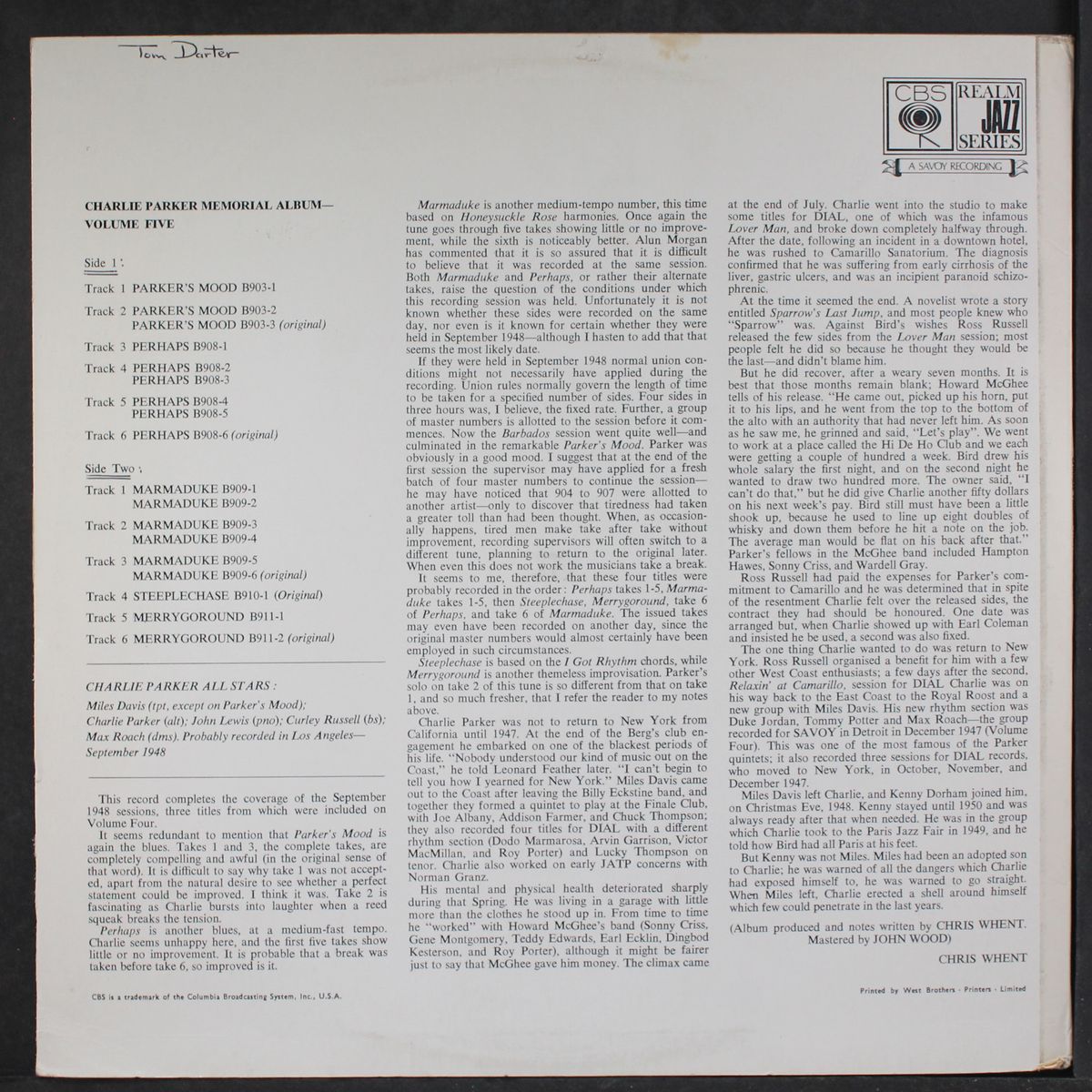 memorial, vol. 5 by CHARLIE PARKER