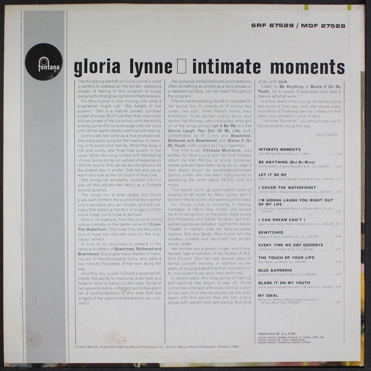 intimate moments by GLORIA LYNNE