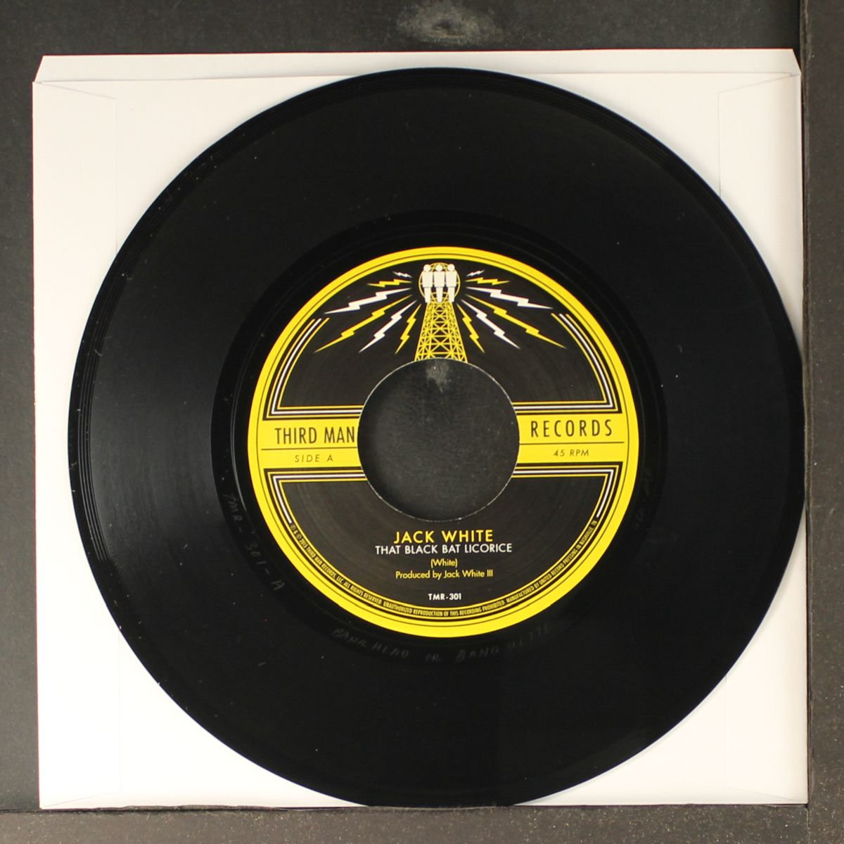 that black bat licorice / blue light, red light (someone's there) by JACK WHITE