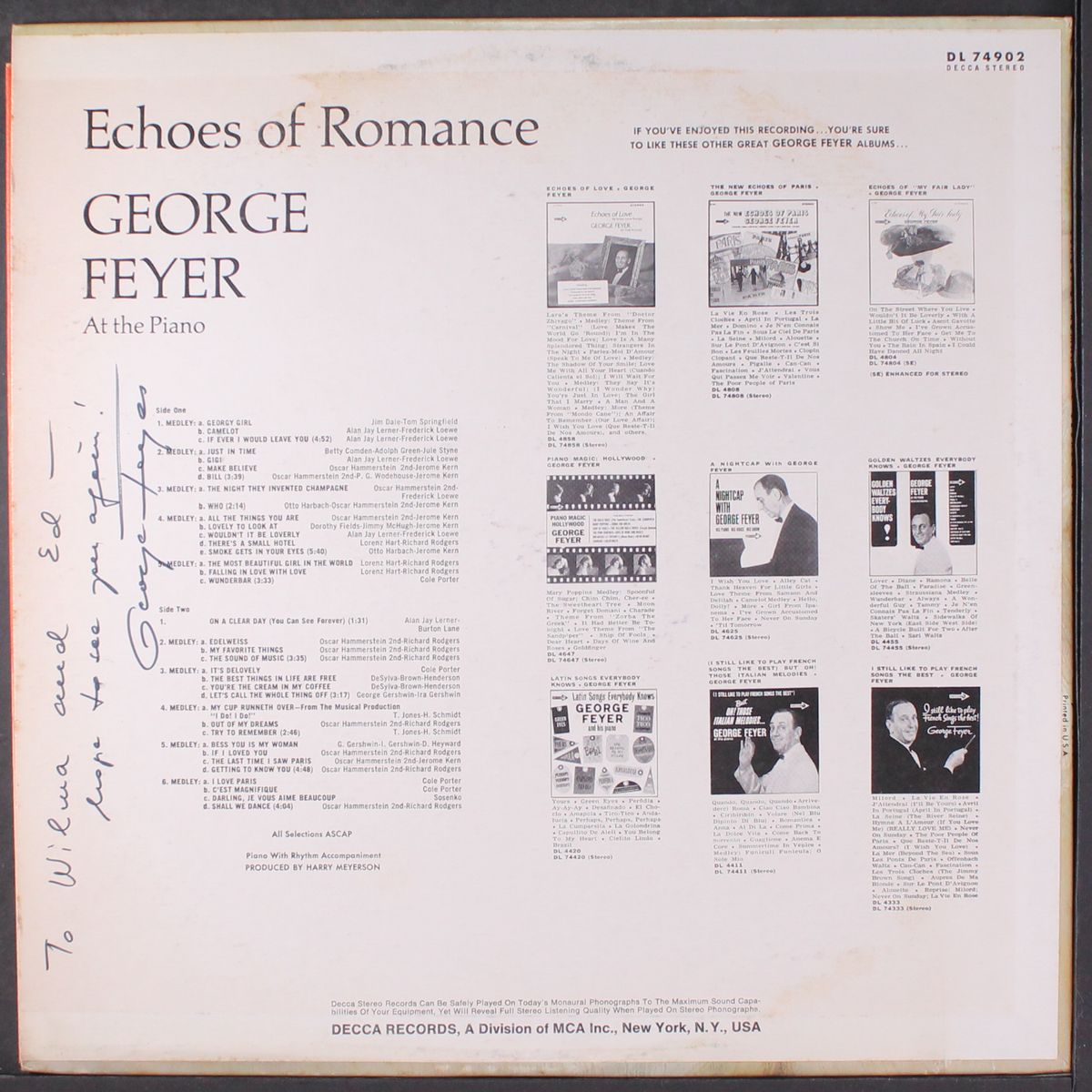 echoes of romance by GEORGE FEYER