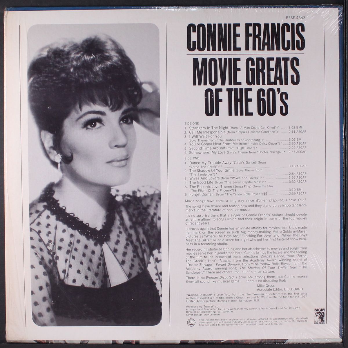 movie greats of the 60s by CONNIE FRANCIS