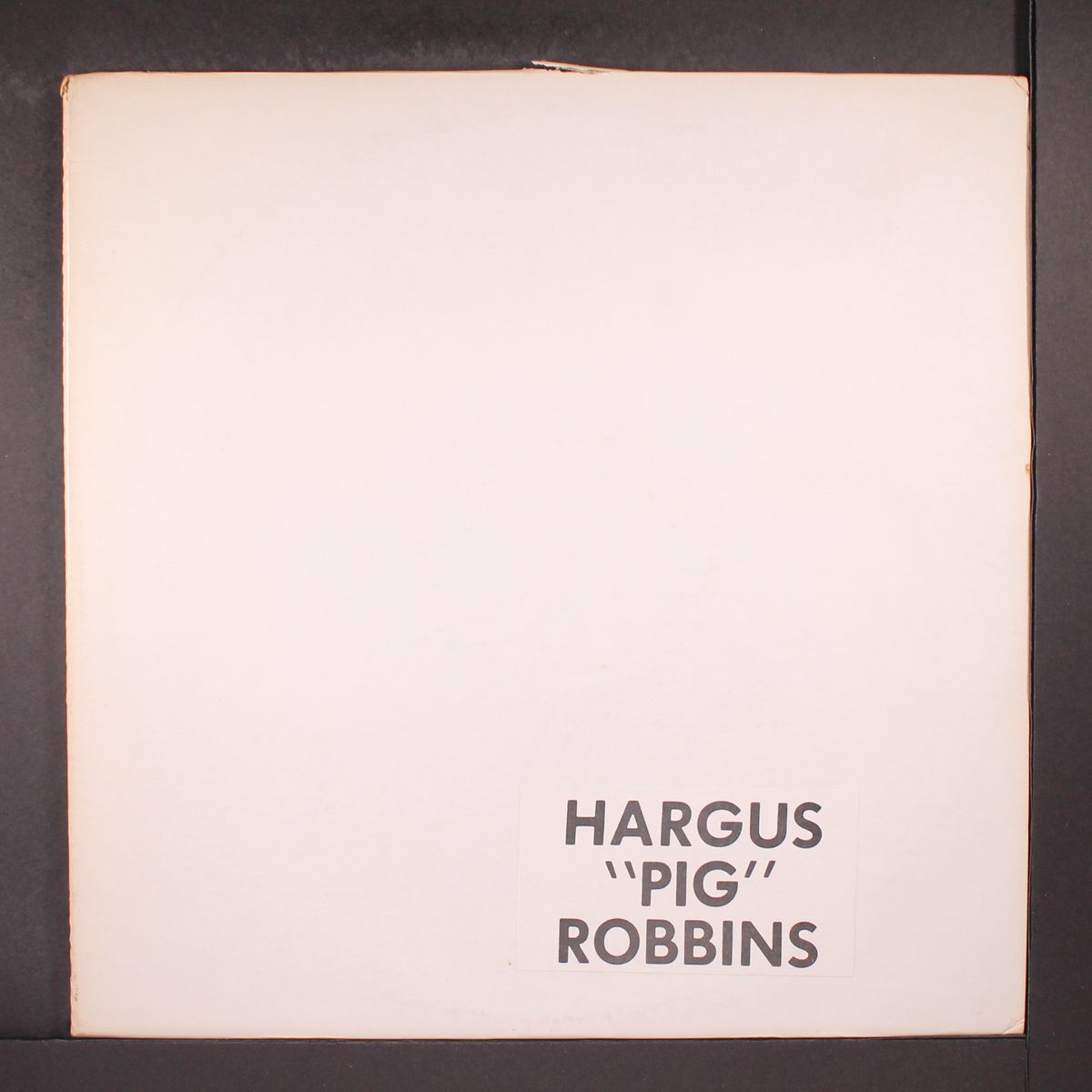 an interview with... by HARGUS "PIG" ROBBINS