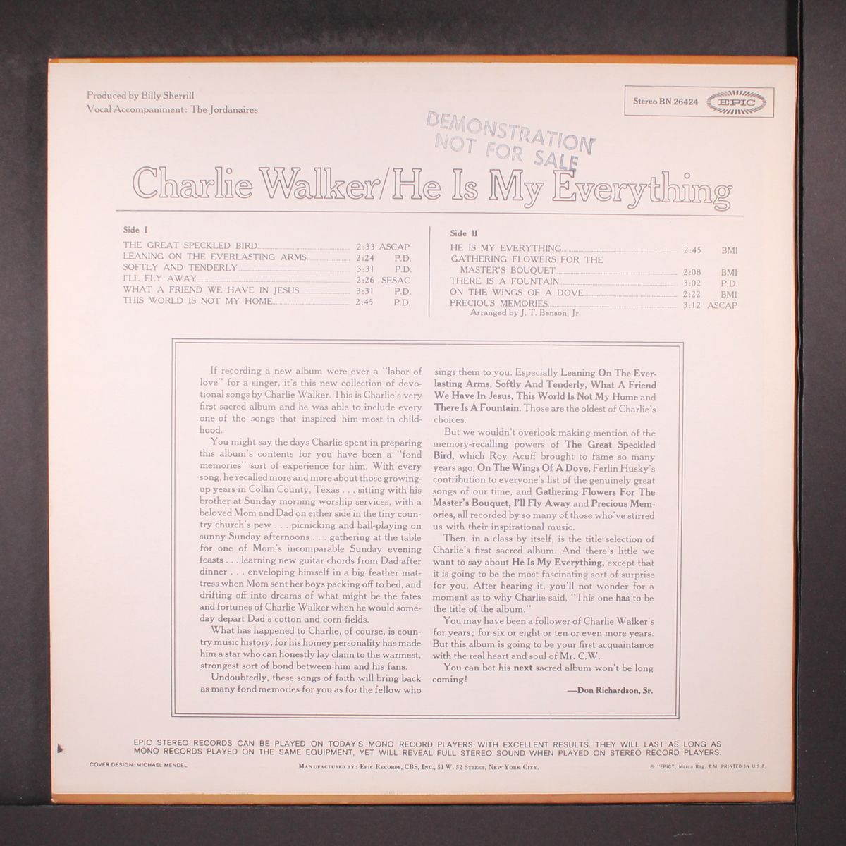 he is my everything by CHARLIE WALKER