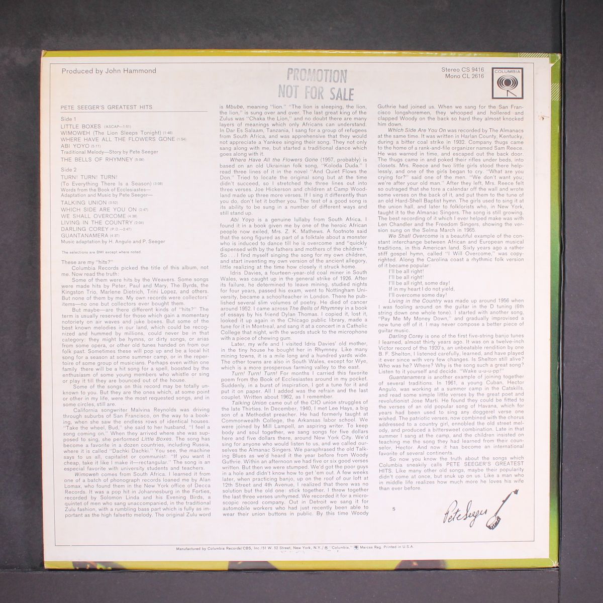 greatest hits by PETE SEEGER
