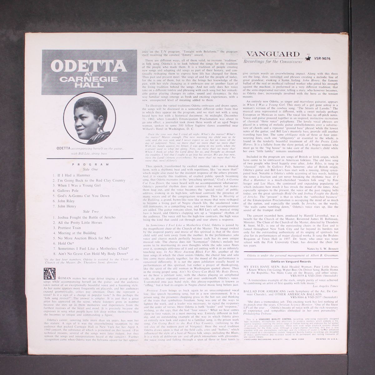 at carnegie hall by ODETTA