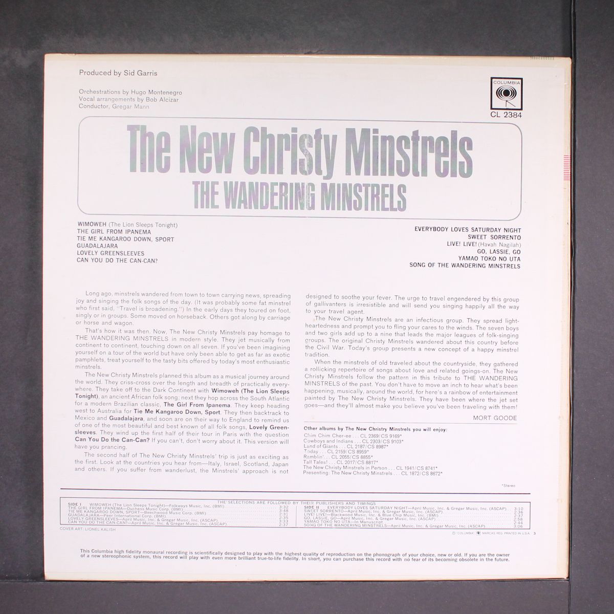 the wandering minstrels by NEW CHRISTY MINSTRELS