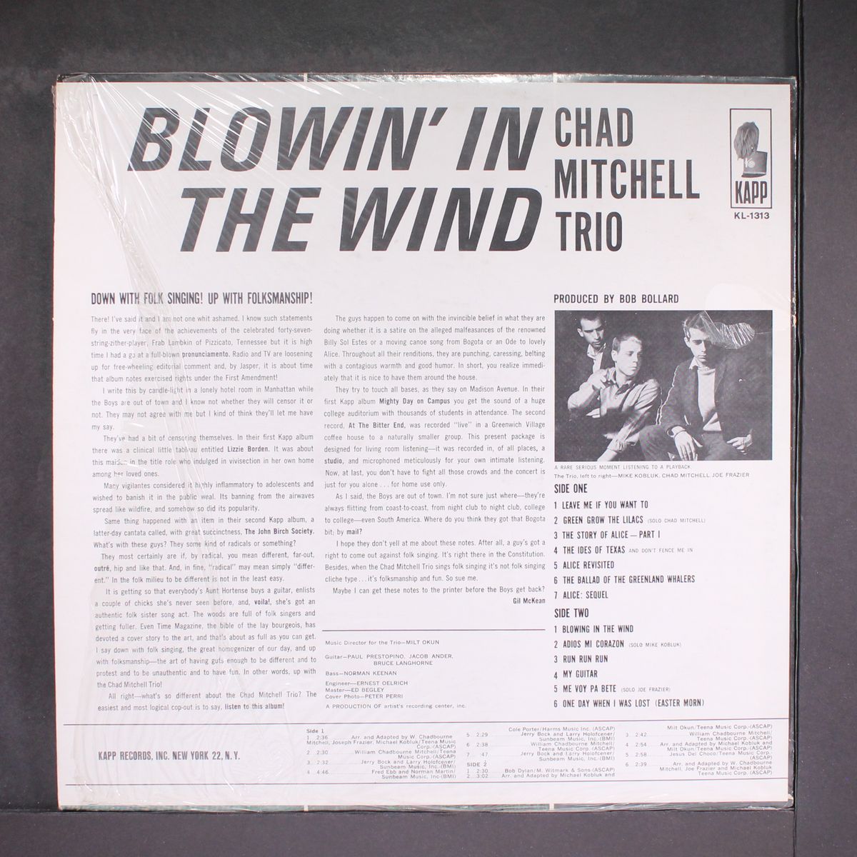 blowin' in the wind by CHAD MITCHELL TRIO