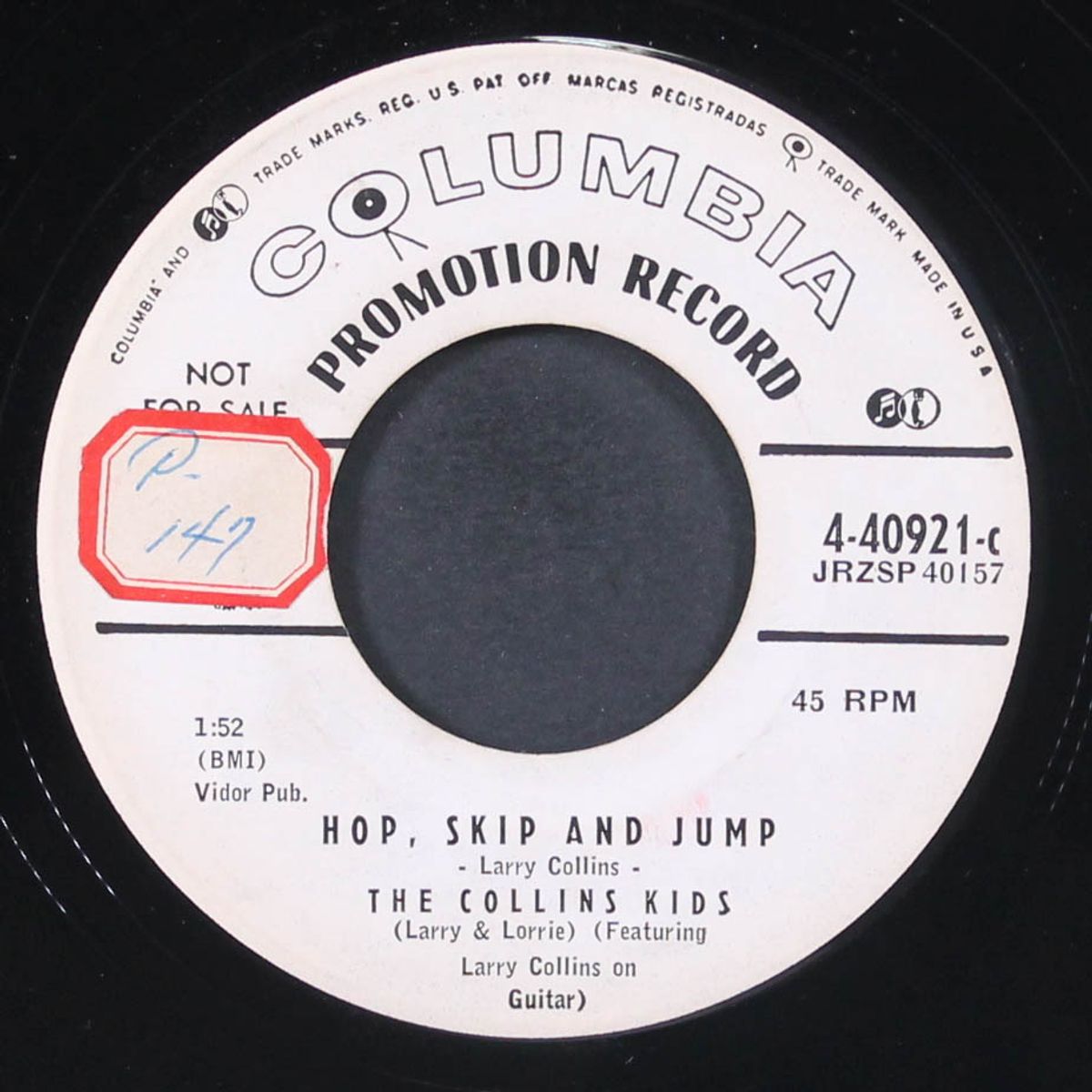 hop, skip and jump / young heart by COLLINS KIDS