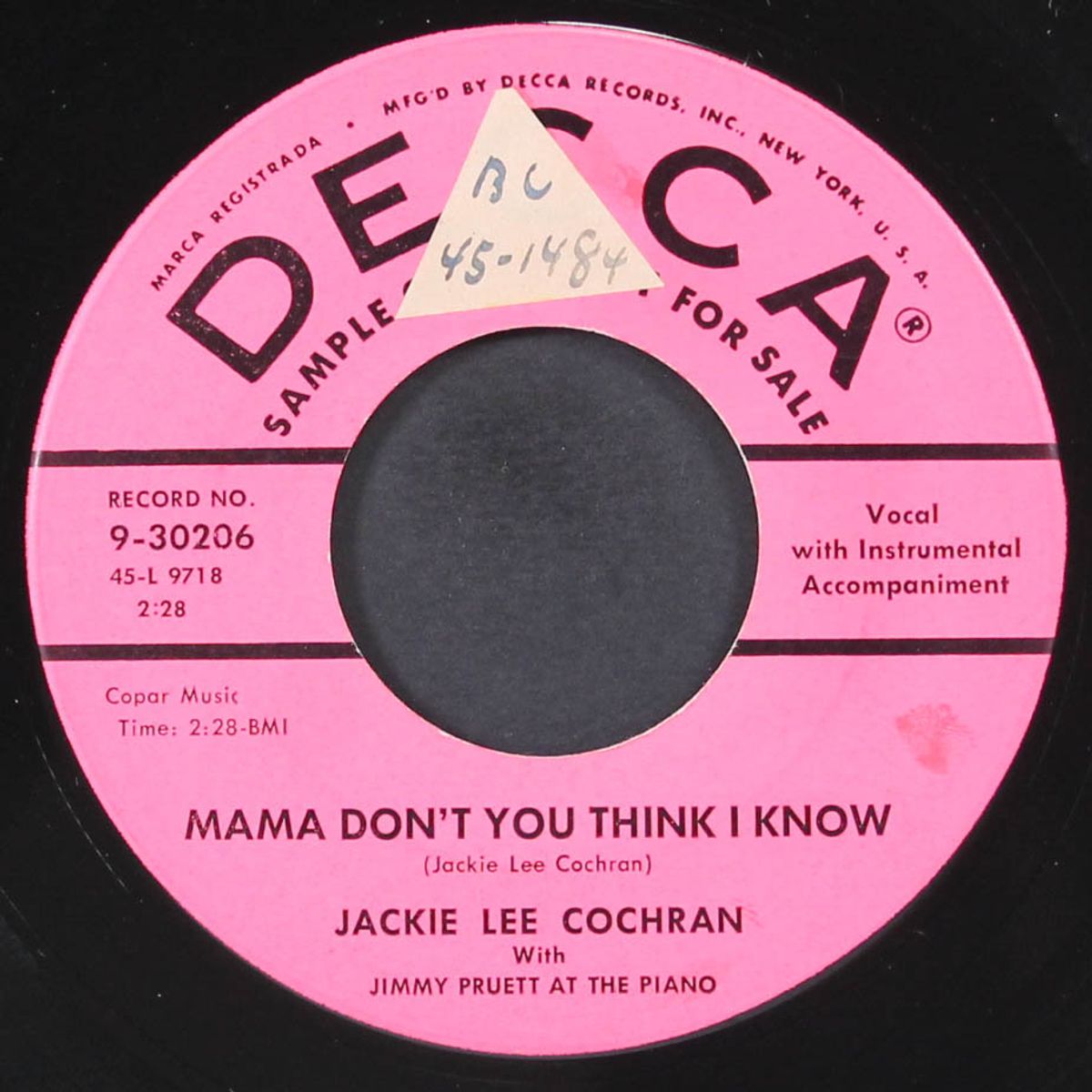 ruby pearl / mama don't you think i know by JACKIE LEE COCHRAN