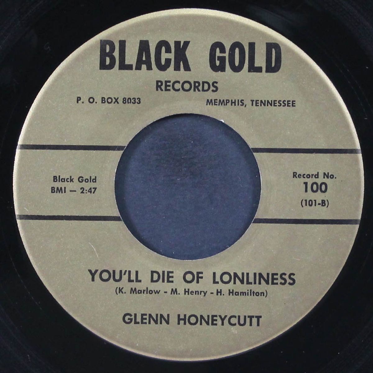 right gal right place right time / you'll die of loniness by GLENN HONEYCUTT