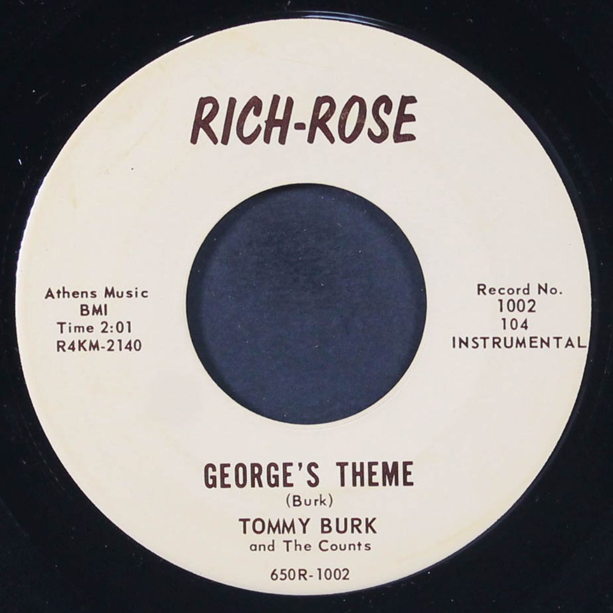 you took my heat / george's theme by TOMMY BURK & COUNTS