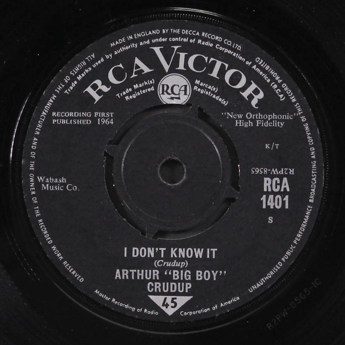 my baby left me / i don't know it by ARTHUR 'BIG BOY' CRUDUP