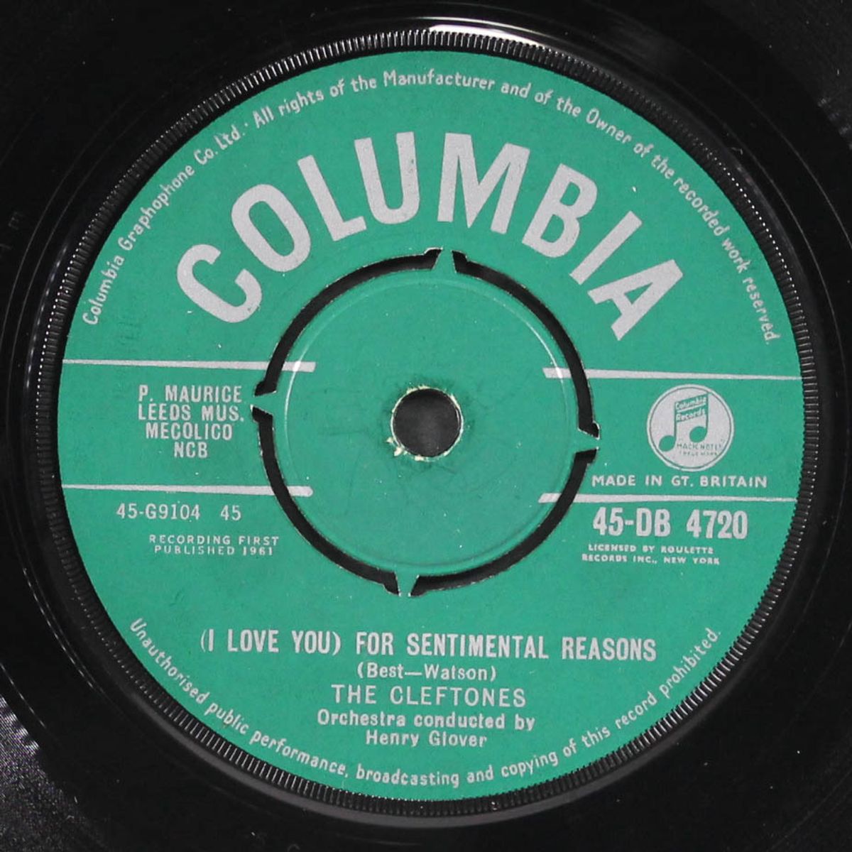 for sentimental reasons / 'deed i do by CLEFTONES