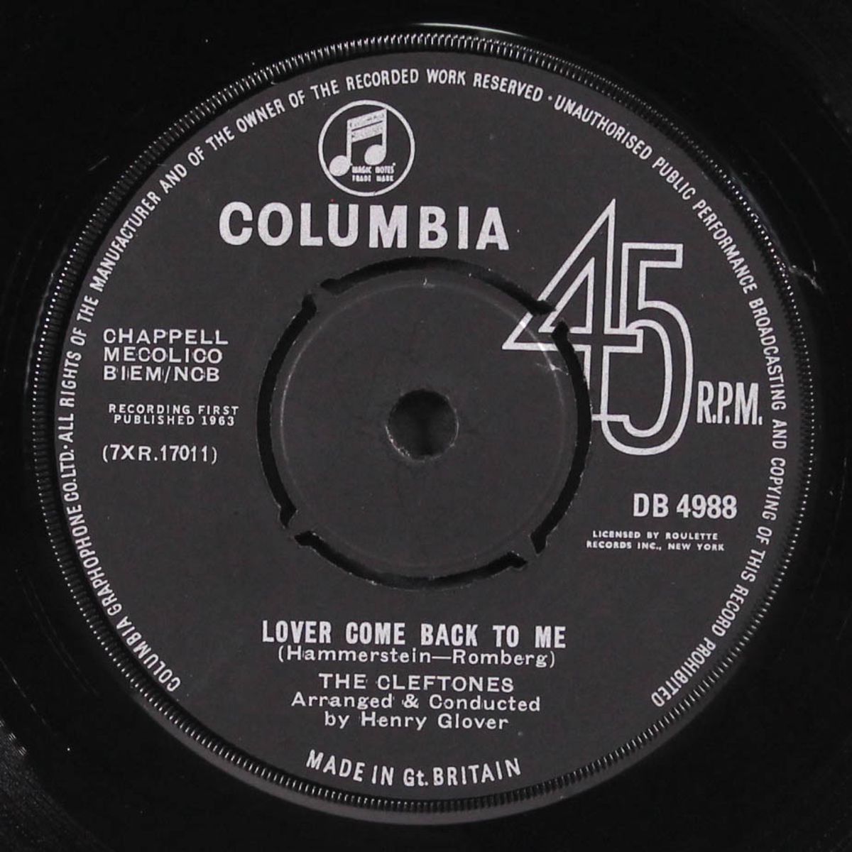 there she goes / lover come back to me by CLEFTONES