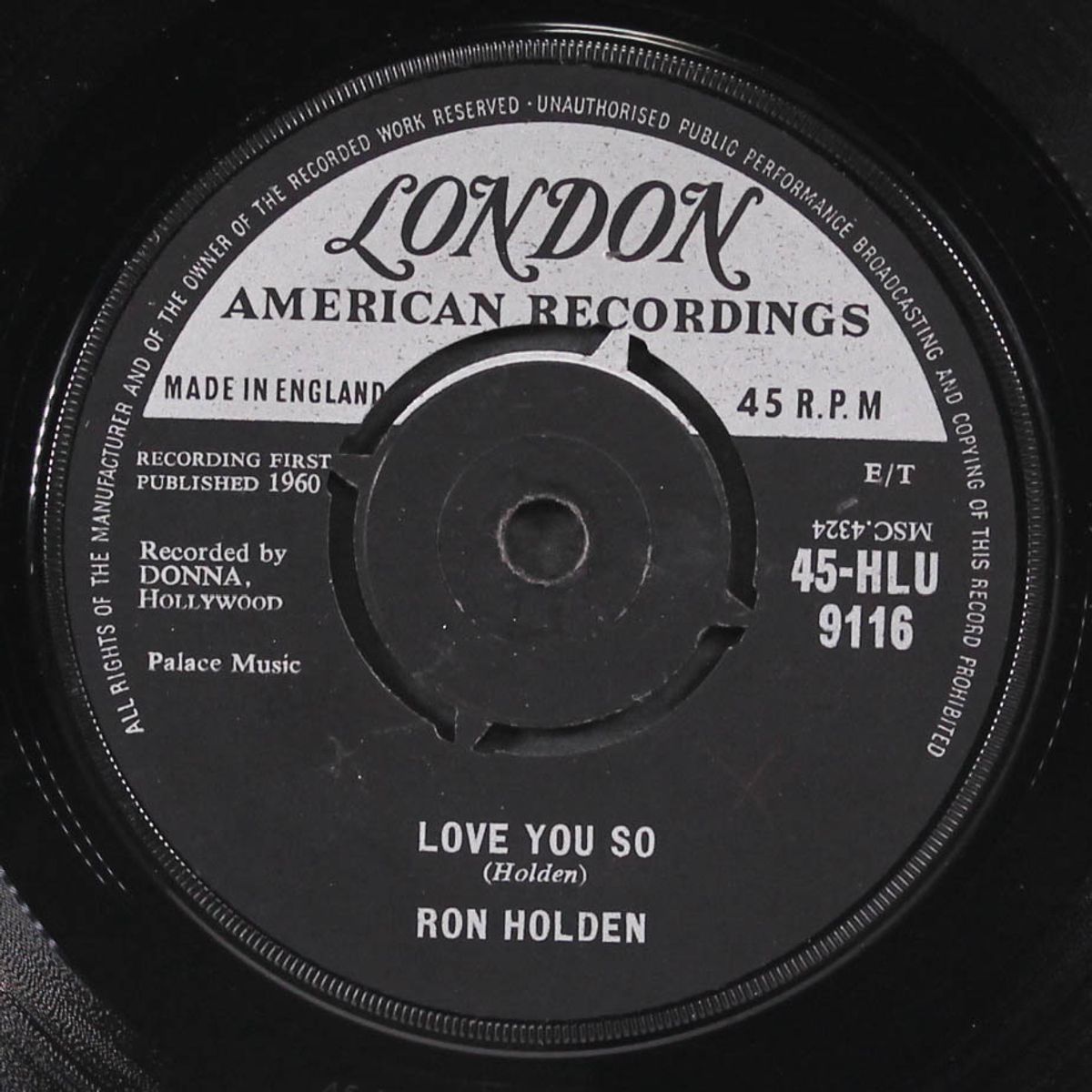 love you so / my babe by RON HOLDEN