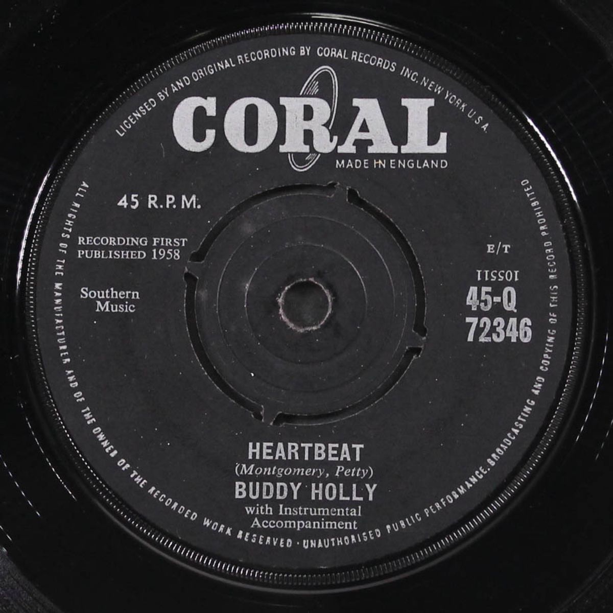 heartbeat / well....all right by BUDDY HOLLY