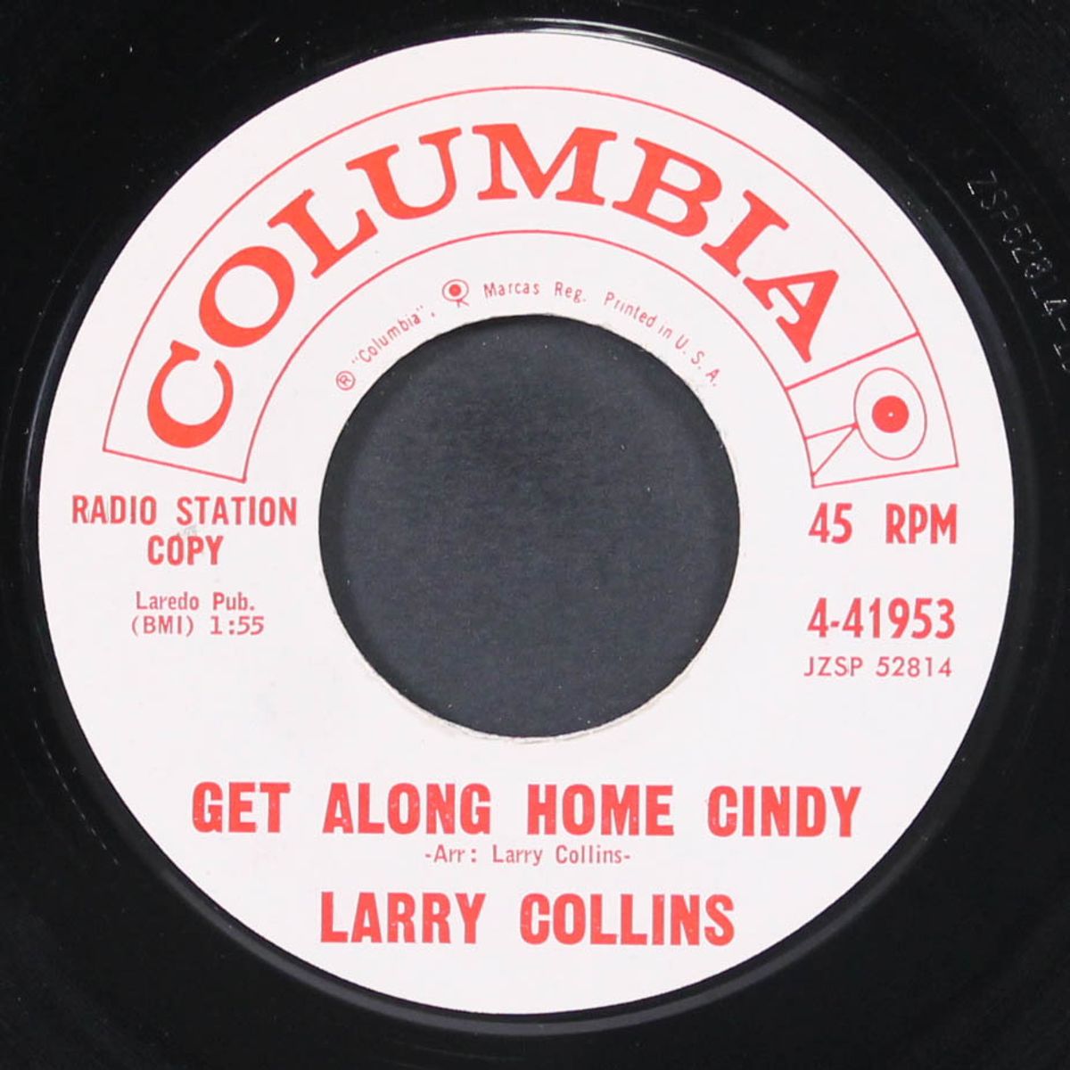 get along home cindy / what about tomorrow by LARRY COLLINS