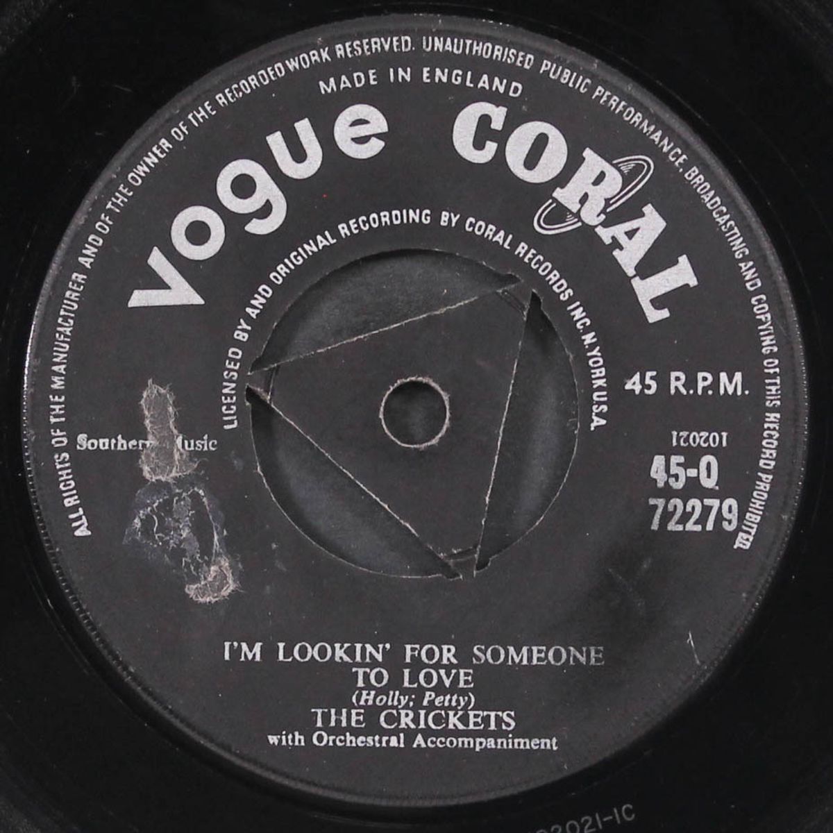 that'll be the day / i'm lookin' for someone to love by CRICKETS