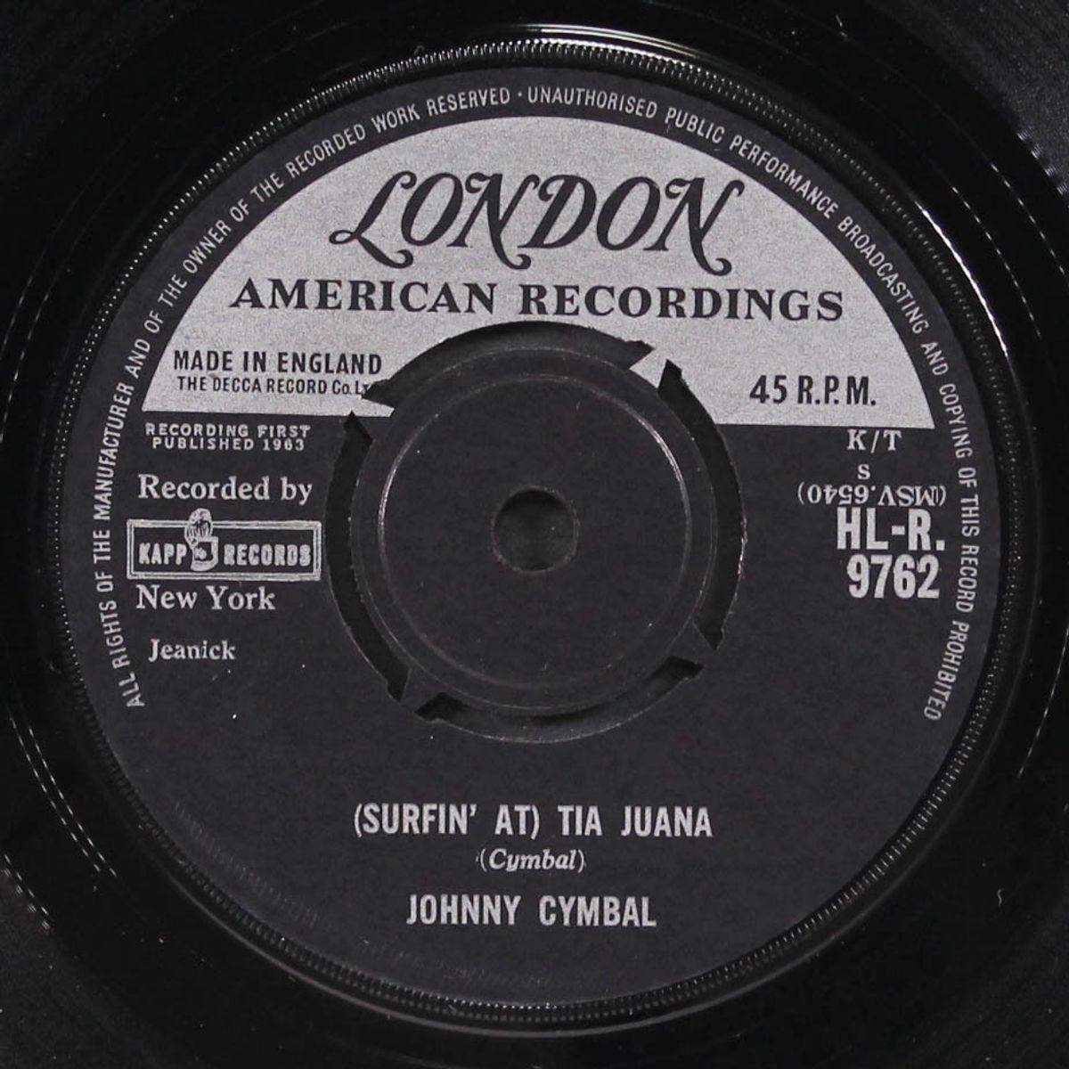 dum dum dee dum / (surfin' at) tia juana by JOHNNY CYMBAL