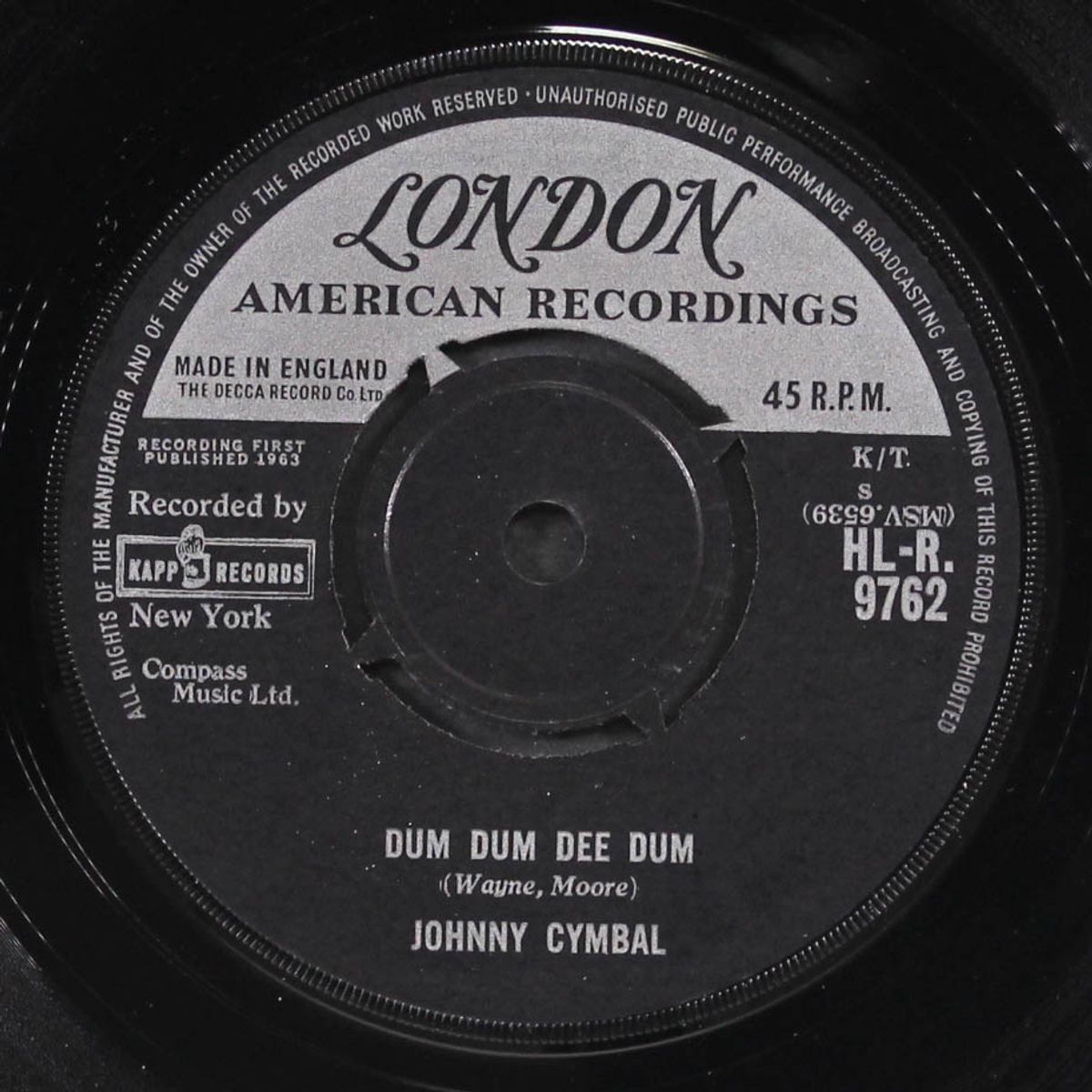 dum dum dee dum / (surfin' at) tia juana by JOHNNY CYMBAL