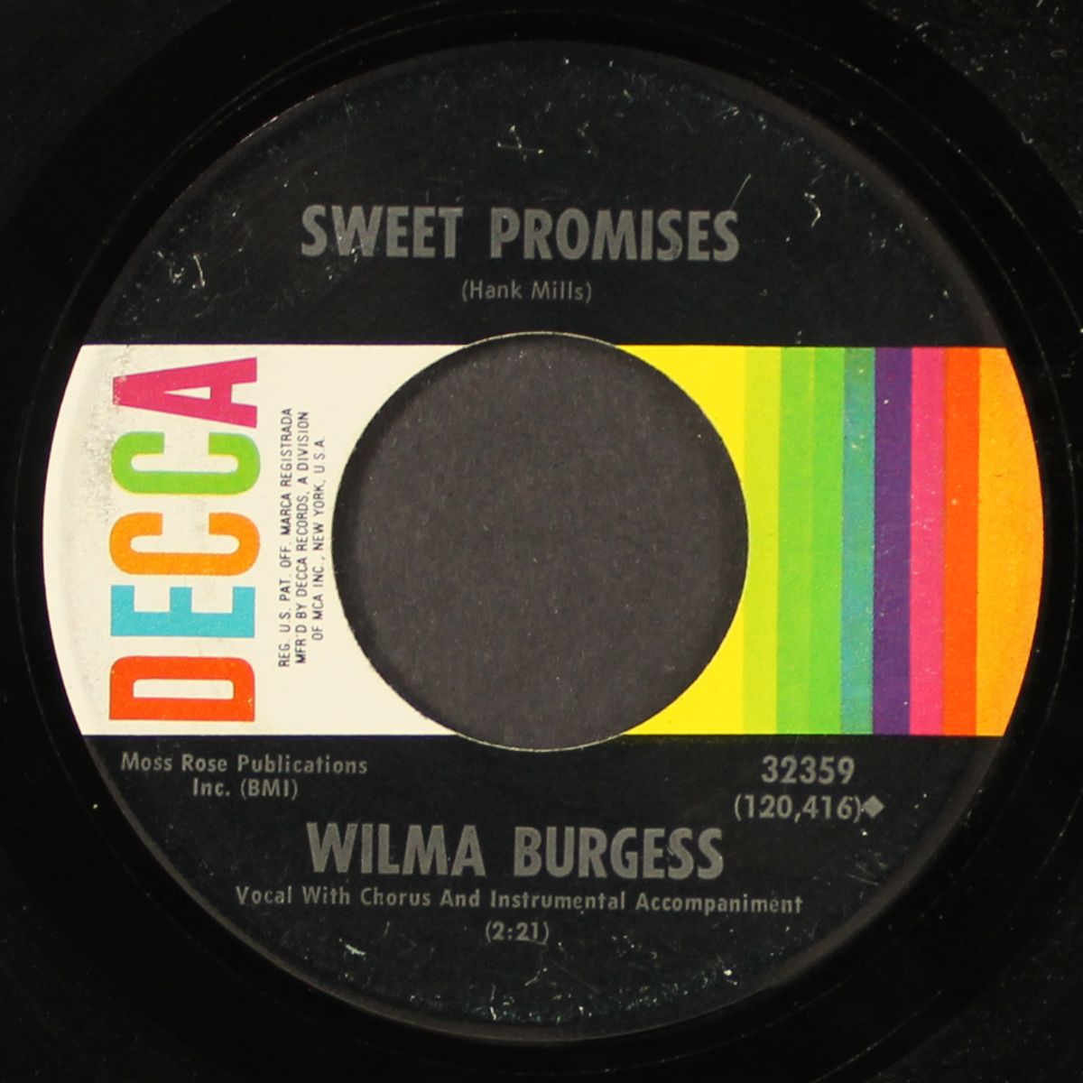 sweet promises / look at the laughter by WILMA BURGESS