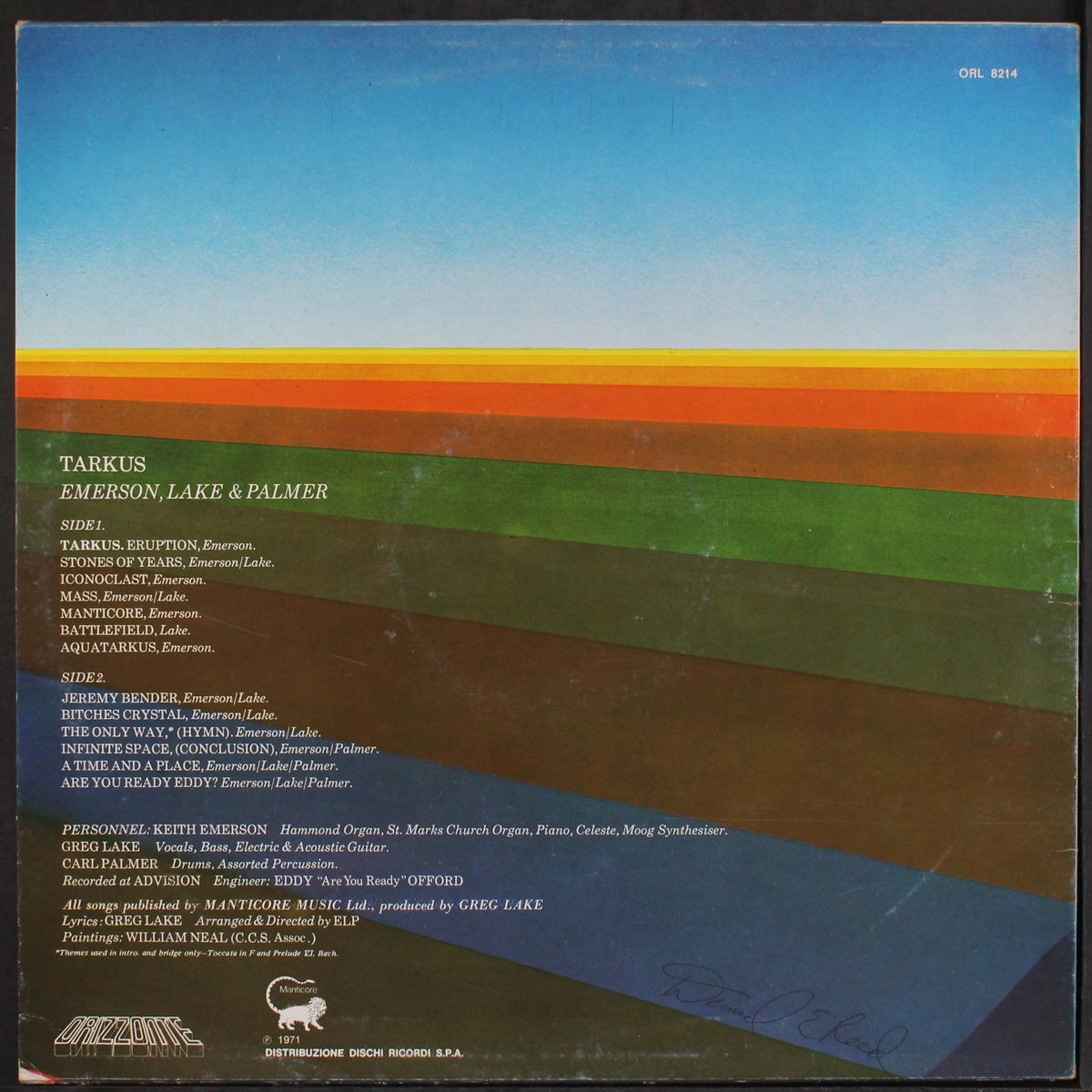 tarkus by EMERSON, LAKE & PALMER