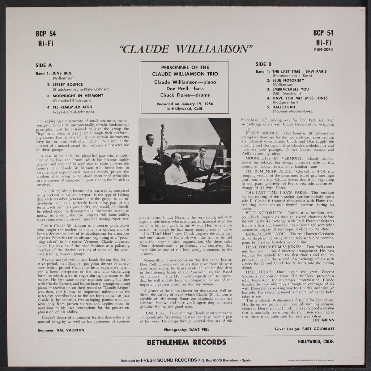 have piano . . . can't travel by CLAUDE WILLIAMSON