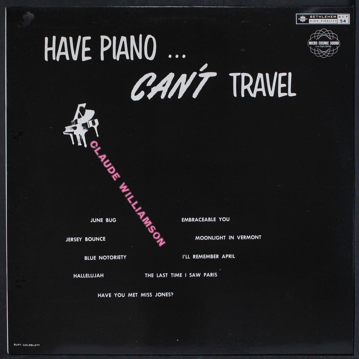 have piano . . . can't travel by CLAUDE WILLIAMSON