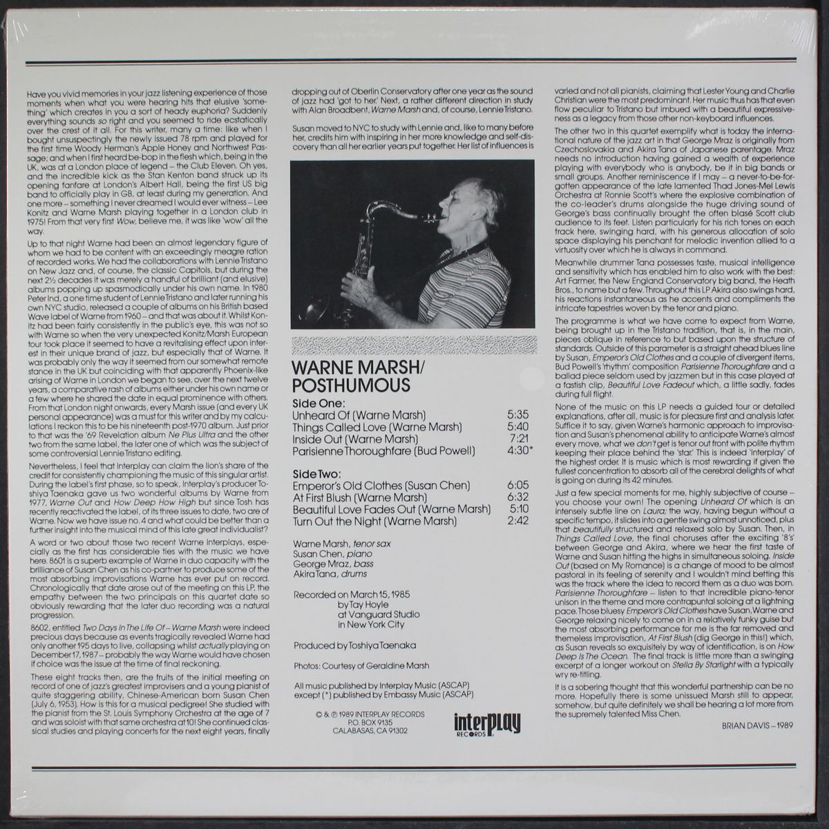 posthumous by WARNE MARSH