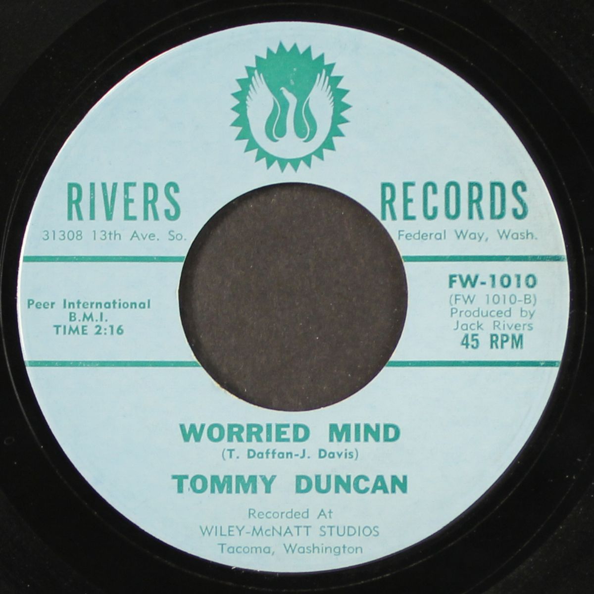 worried mind / remember me by TOMMY DUNCAN