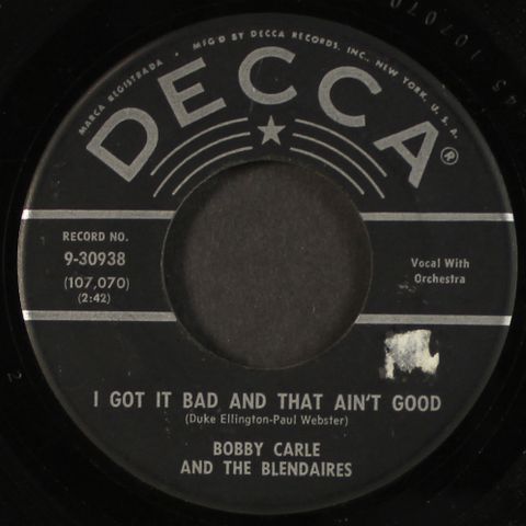 BOBBY CARLE & BLENDAIRES