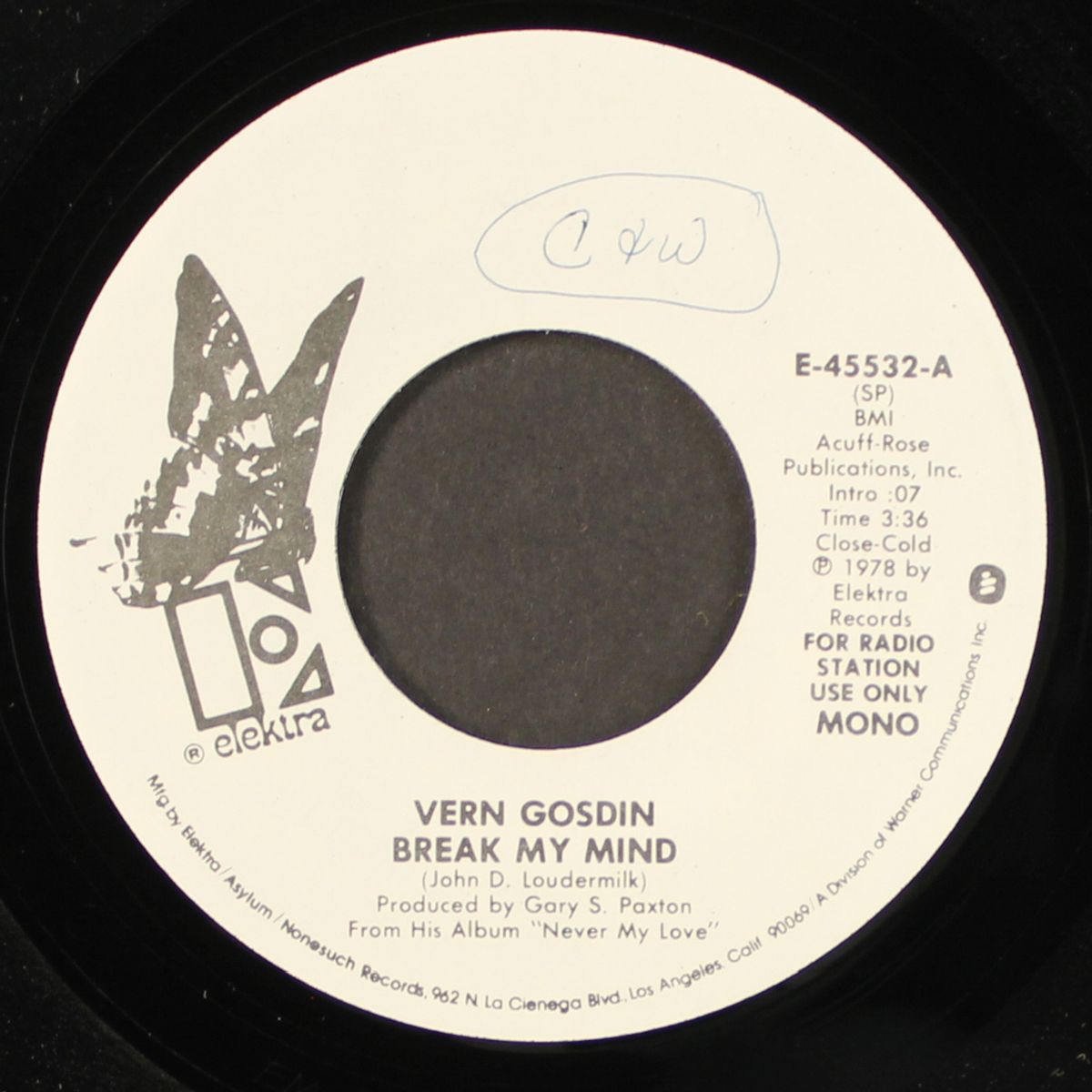 break my mind / mono by VERN GOSDIN