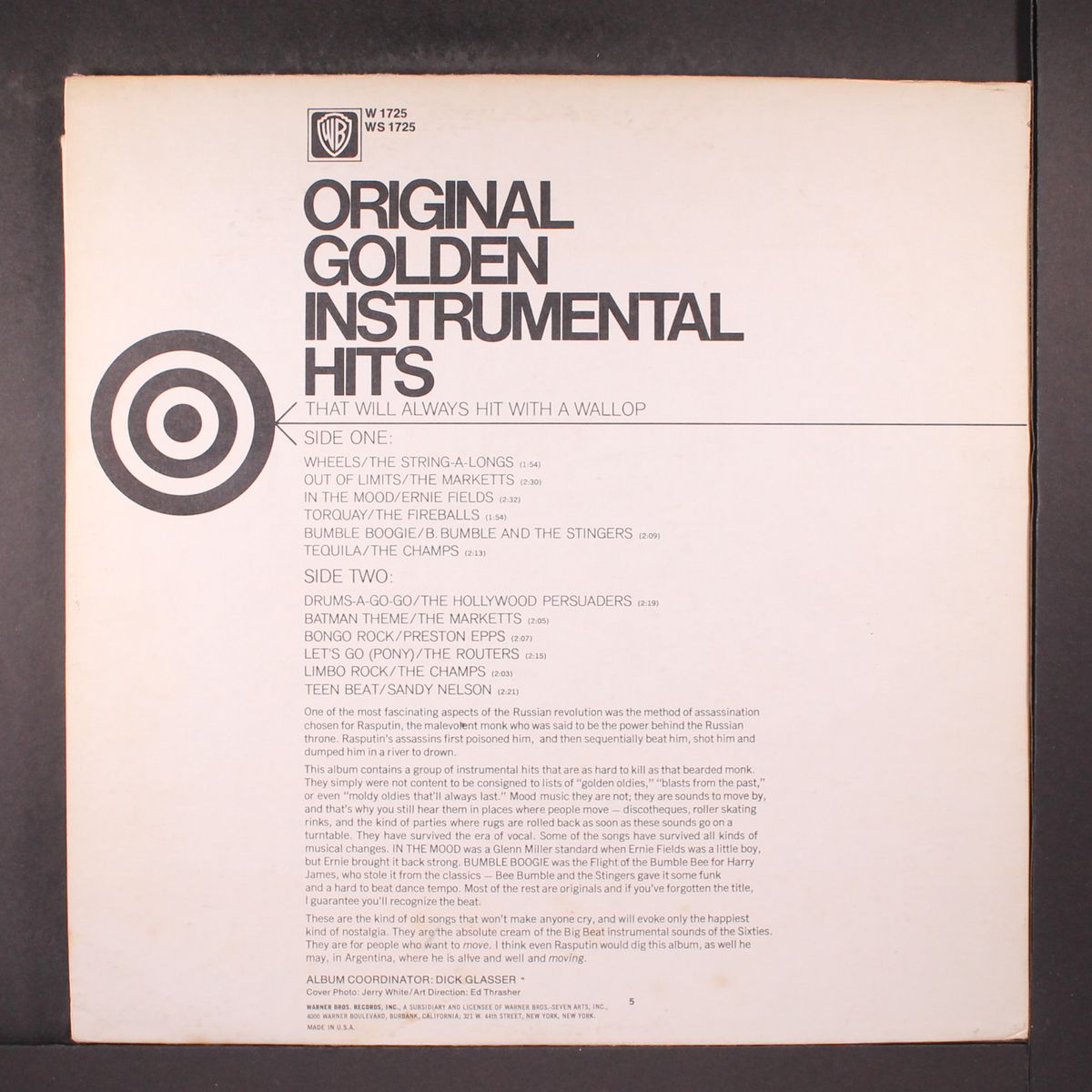 original golden instrumental hits by VARIOUS