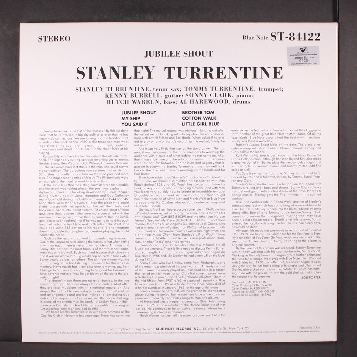 jubilee shout by STANLEY TURRENTINE