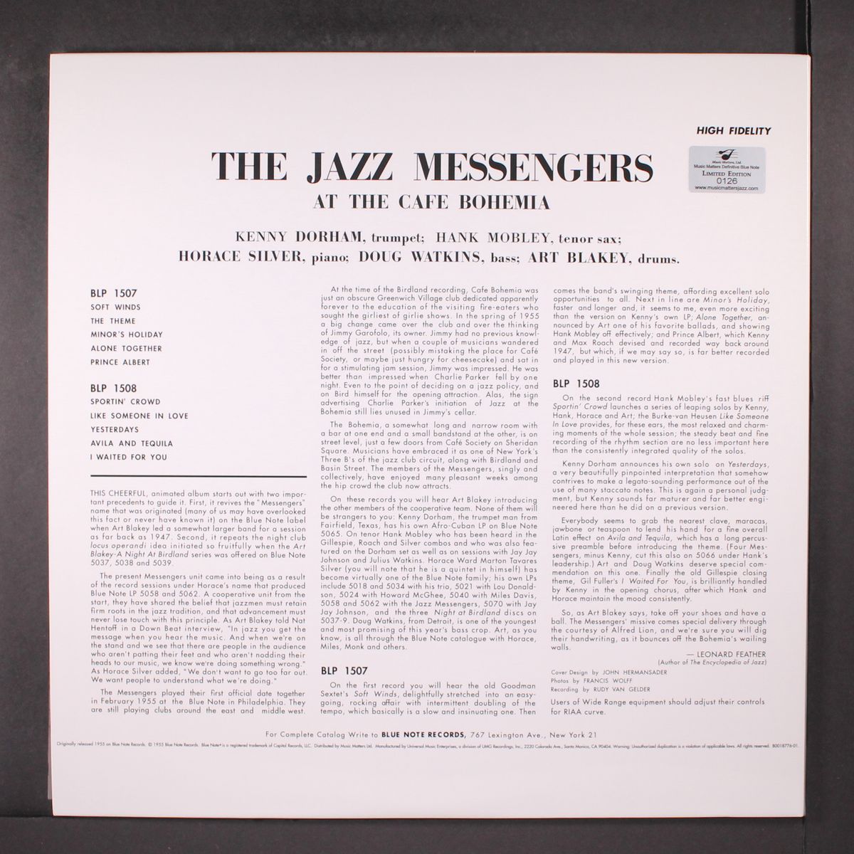 at the cafe bohemia, vol. 2 by JAZZ MESSENGERS