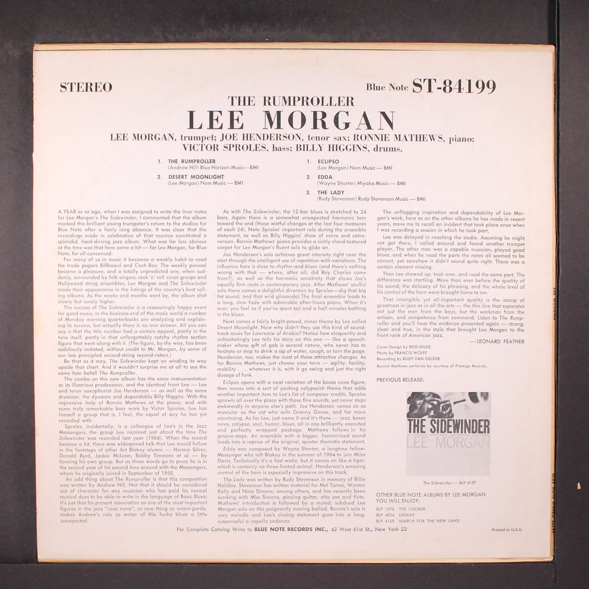 the rumproller by LEE MORGAN