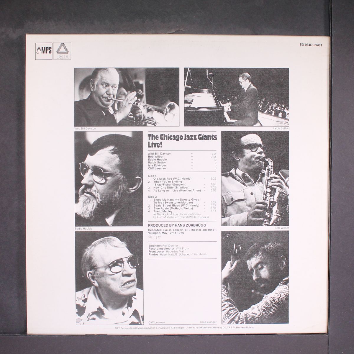 the chicago jazz giants live! by WILD BILL DAVISON, ETC