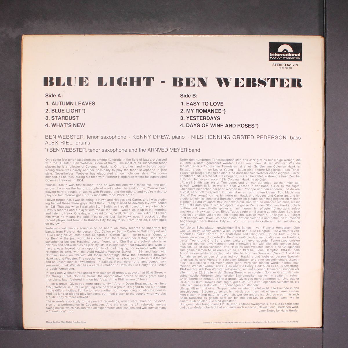 blue light by BEN WEBSTER